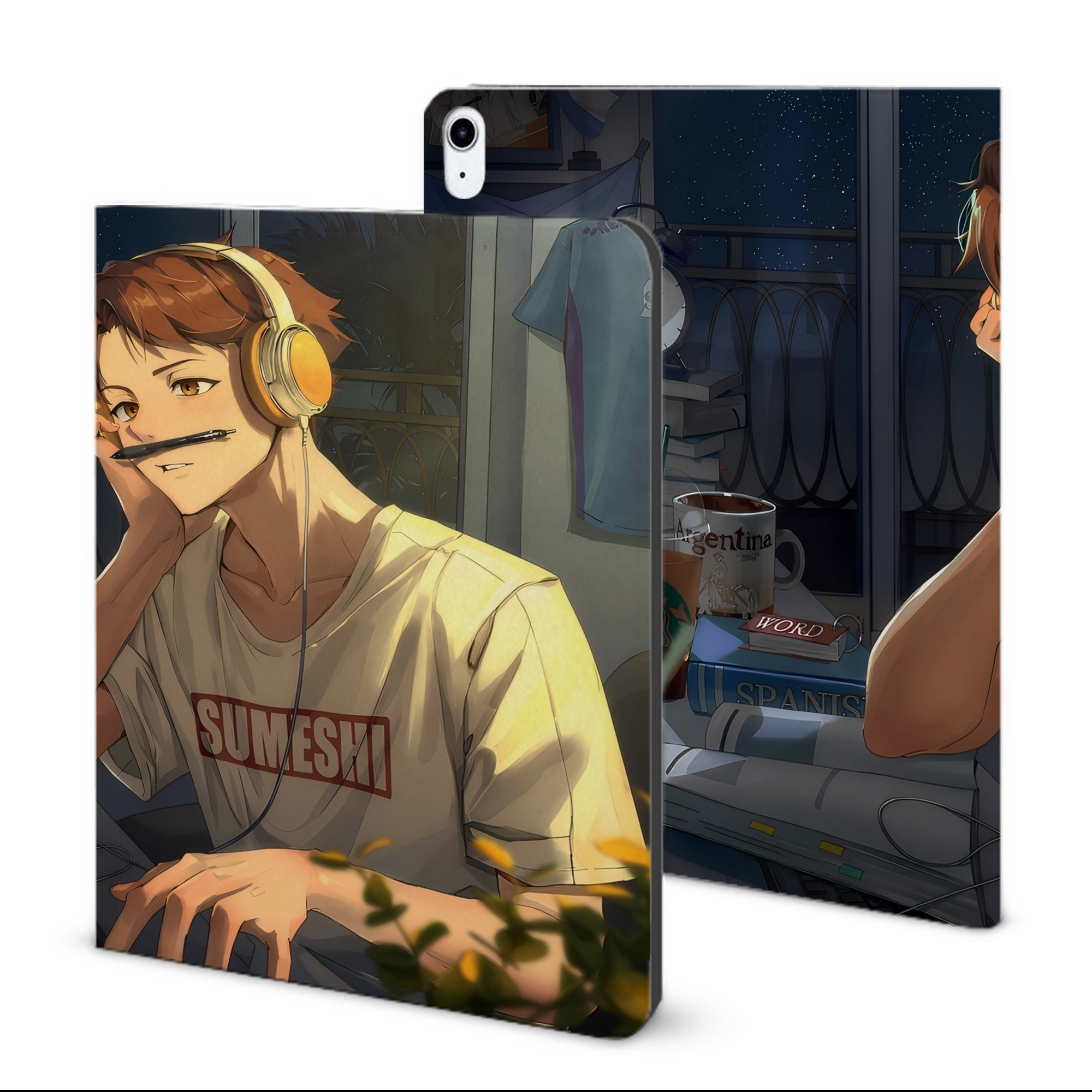 （画像用） ハイキュー!! Haikyu!! IPad ケース ブック型 PUレザー TPU 耐衝撃 軽量 薄型 ペン収納なし 全面保護 IPad 各モデル対応